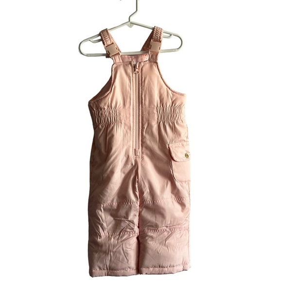 Kid's Carter's Light Pink Ski Bib - Picture 1 of 9